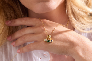 Custom Family Birthstone Stack Necklace