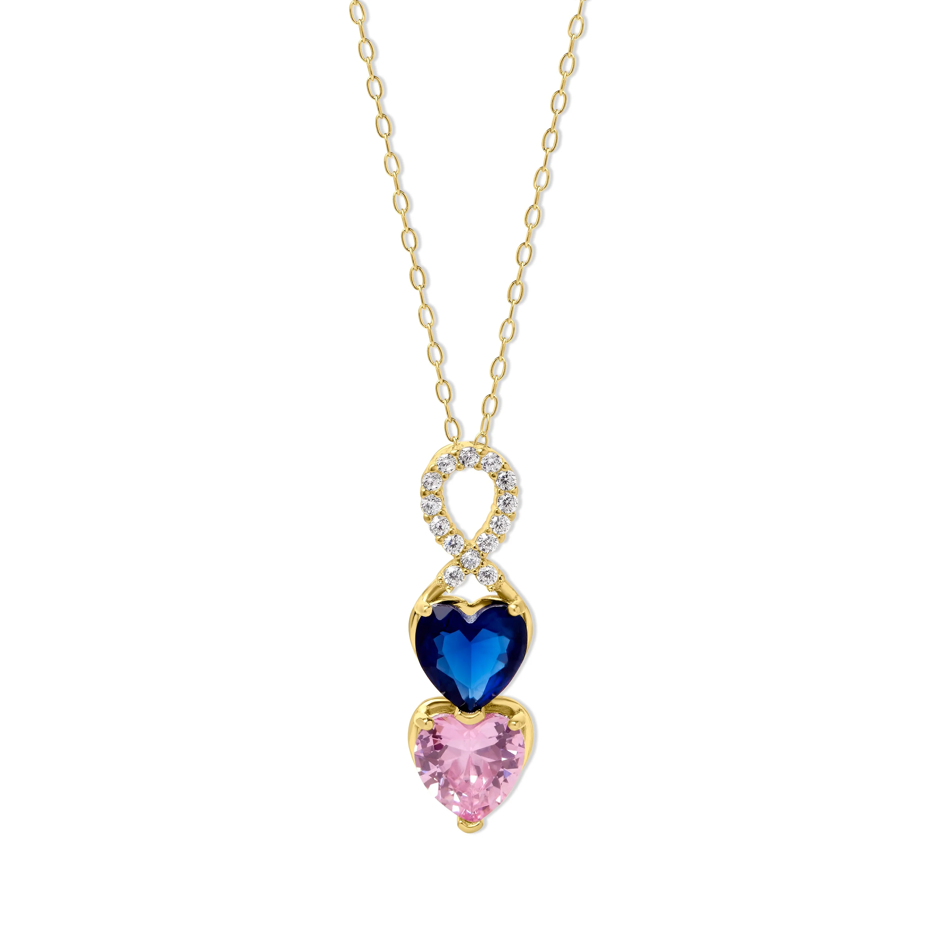 Image of Infinity Custom Heart Birthstone Necklace