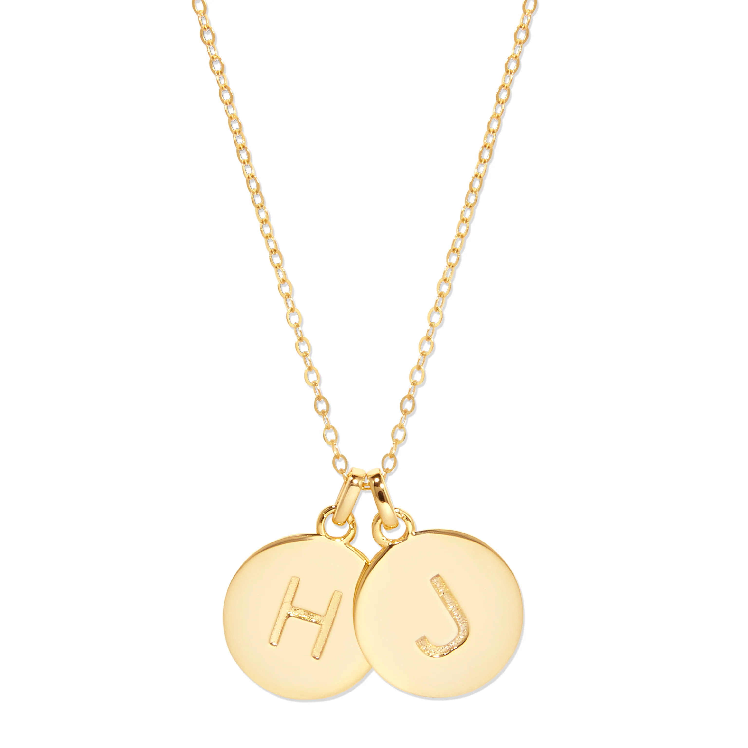 Image of Two Initial Disc Necklace