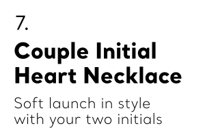 Engravable Petite Couple Initial Heart Necklace