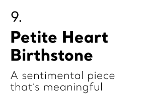 Custom Petite Open Heart Birthstone Pendant