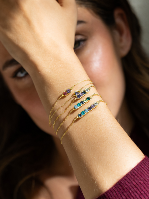 Custom Birthstone Pea in a Pod Bracelet