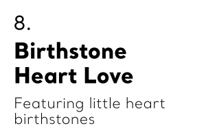 Custom Birthstone Heart Love Necklace