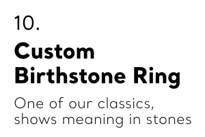 Custom Close to the Heart Birthstone Ring