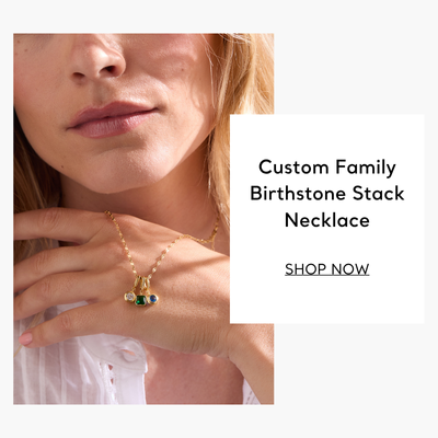 Custom Family Birthstone Stack Necklace
