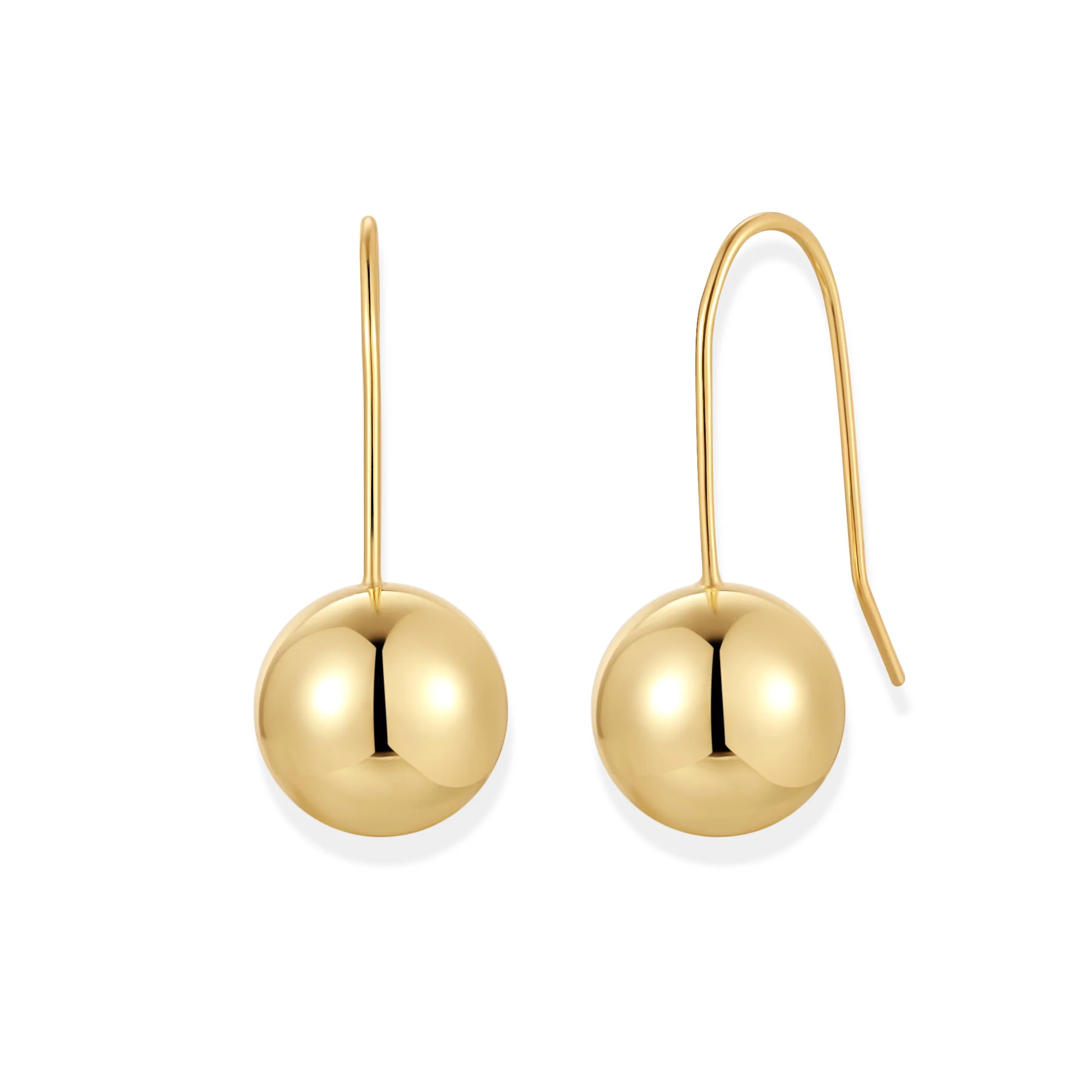 Image of Metal Ball Dangle Drop Earrings