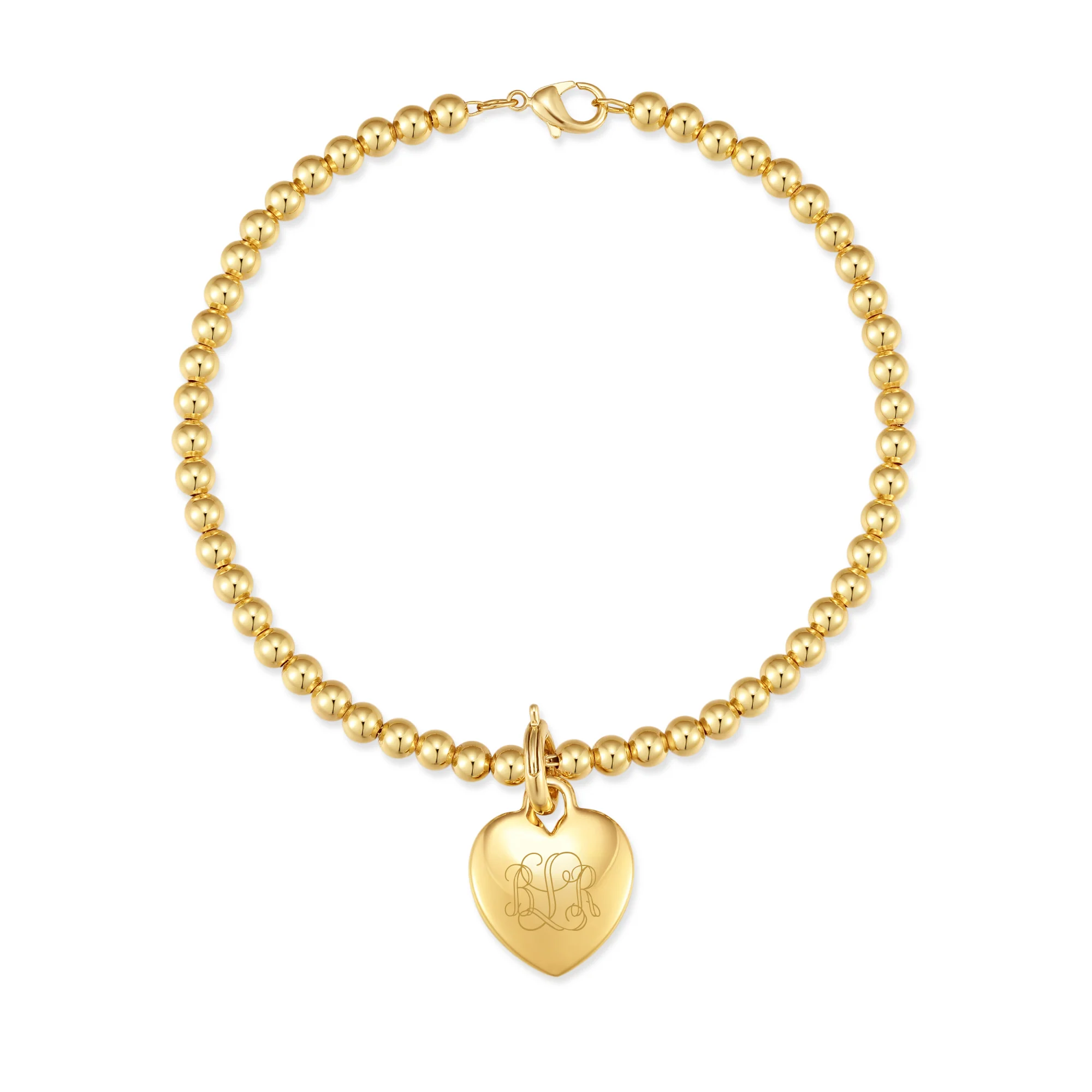 Image of Engravable Heart Charm Bracelet