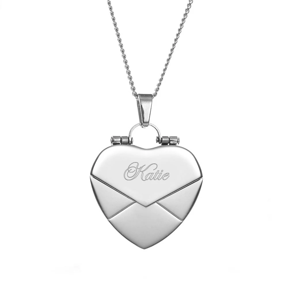Image of Secret Message Envelope Heart Locket