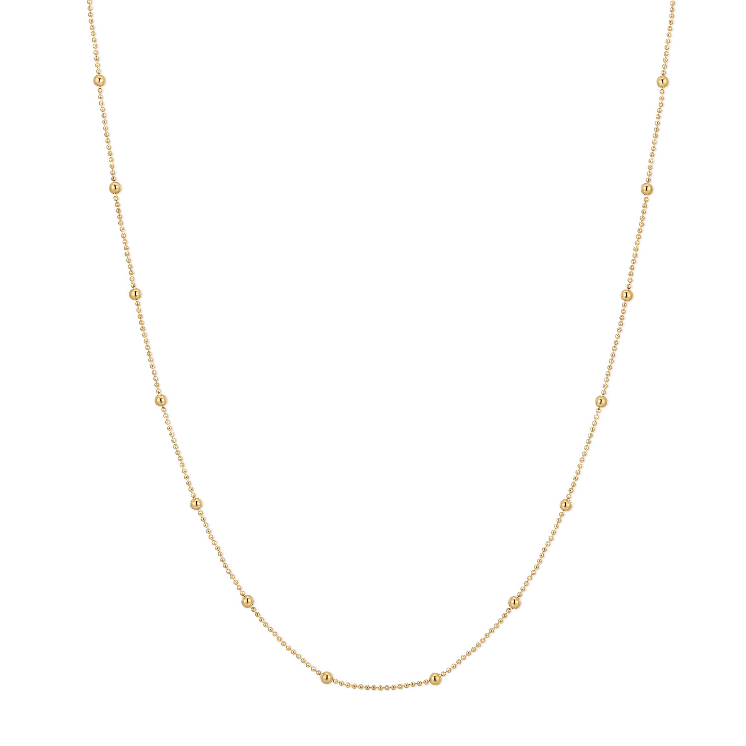 Image of Waterproof Beaded Chain Necklace