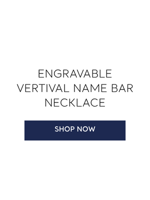 Engravable Vertical Name Bar Necklace