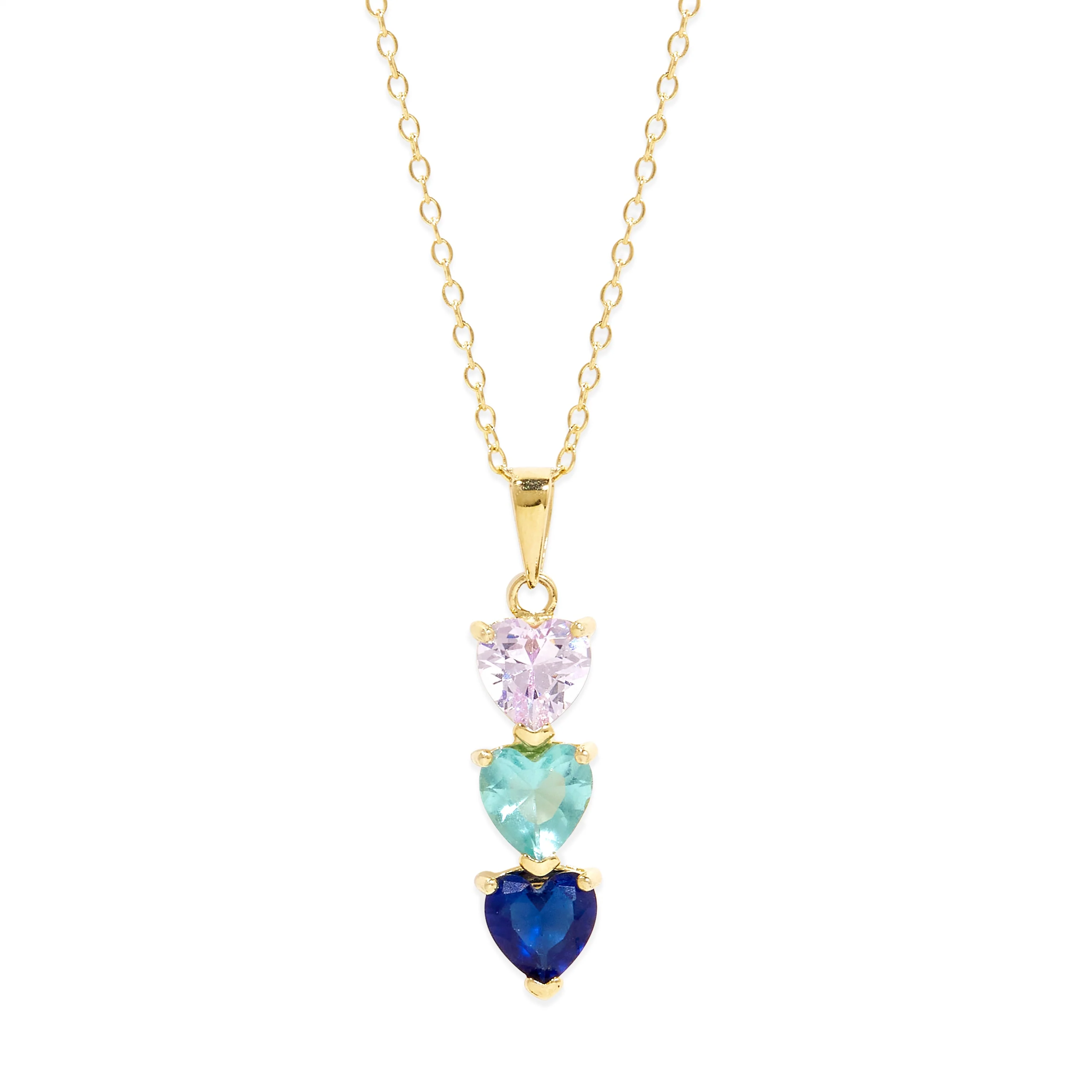 Image of Custom Heart Drop Birthstone Necklace