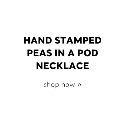 Two Initial Hand Stamped Peas In A Pod Necklace
