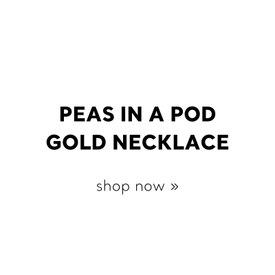 Three Peas in a Pod Gold Necklace