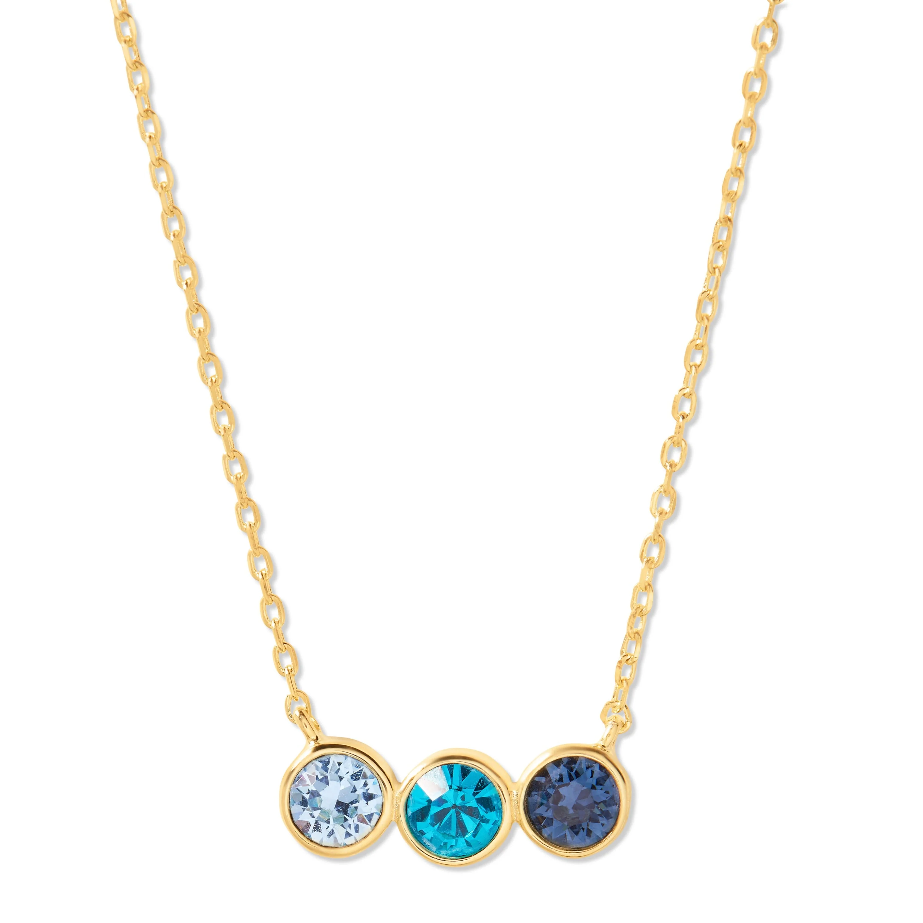 Image of Custom Birthstone Bezel Set Necklace