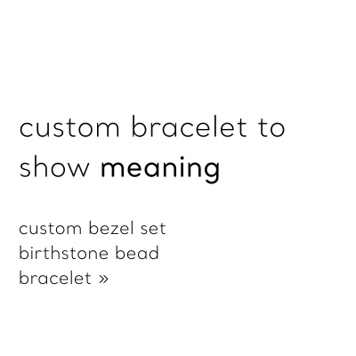 Custom Bezel Set Birthstone Bead Bracelet