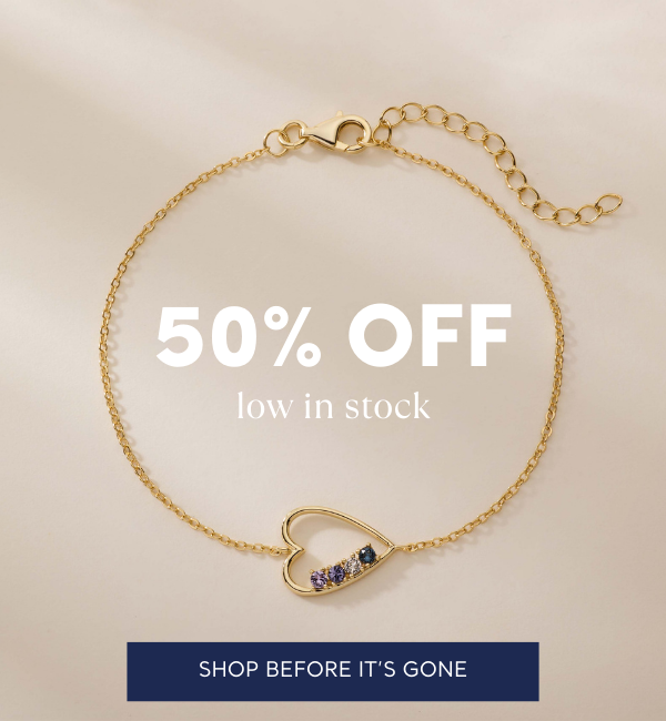 low in stock, 50% off