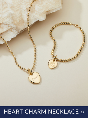 Engravable Heart Charm Necklace