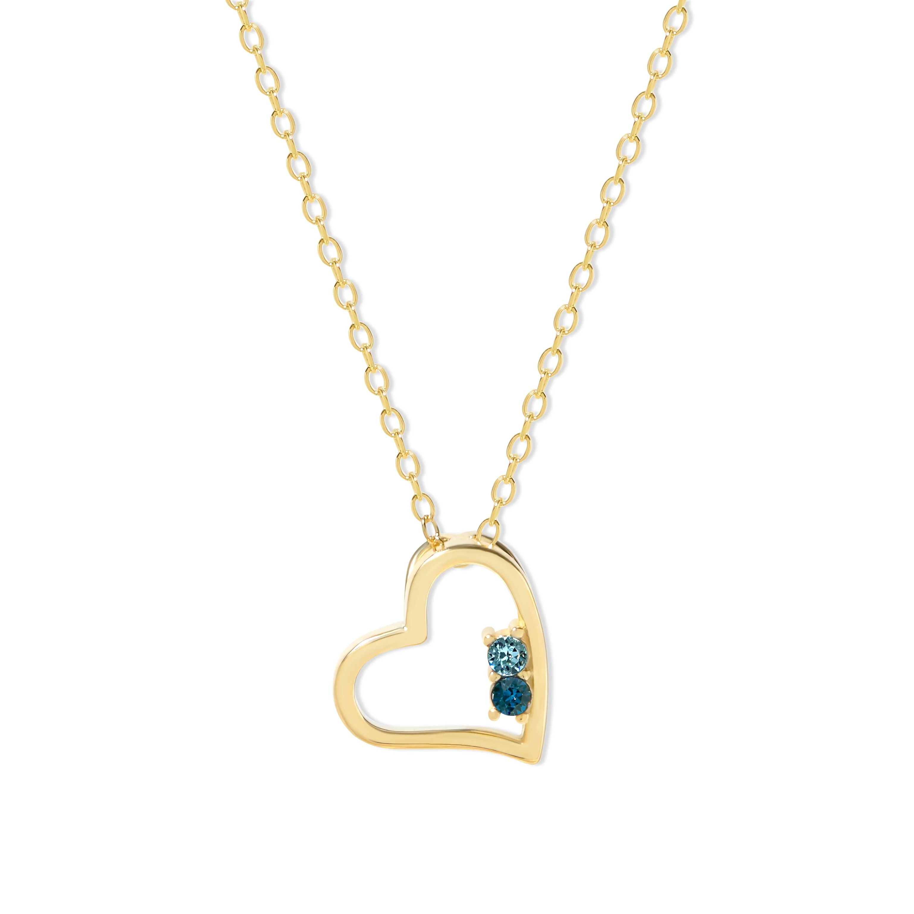 Image of Custom Petite Heart Birthstone Pendant