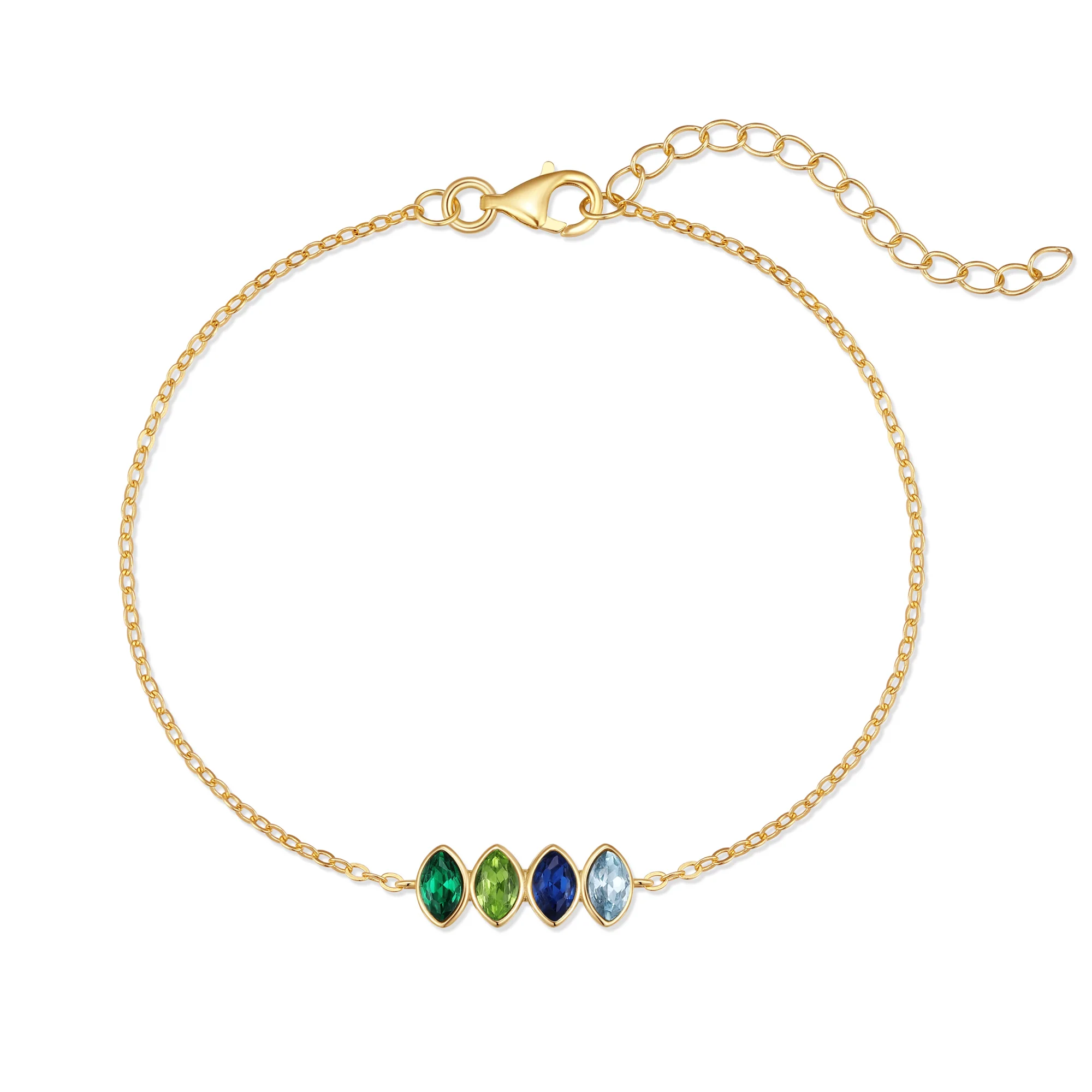 Image of Custom Marquise Birthstone Bracelet