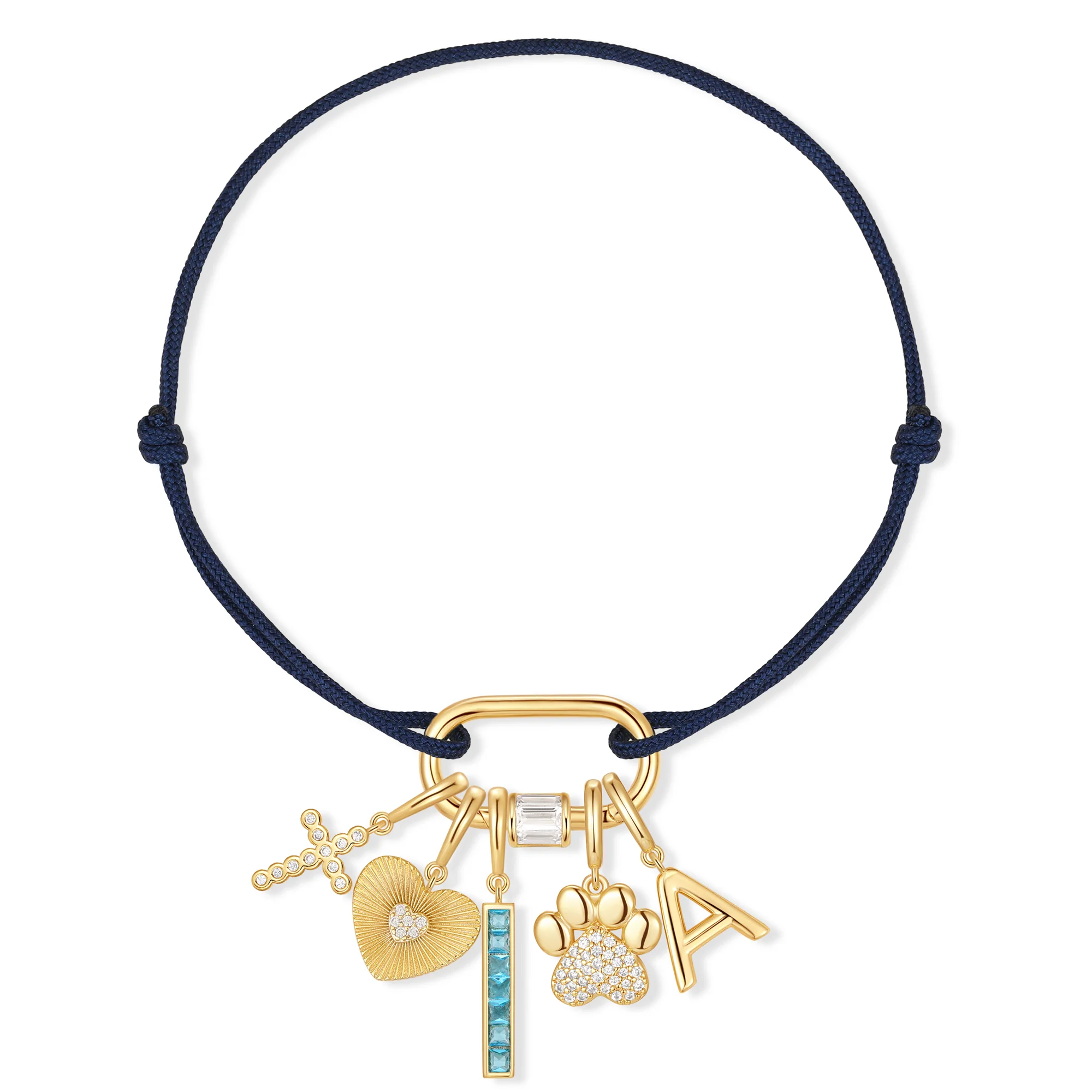 Image of Build Your Own Carabiner Cord Charm Bracelet
