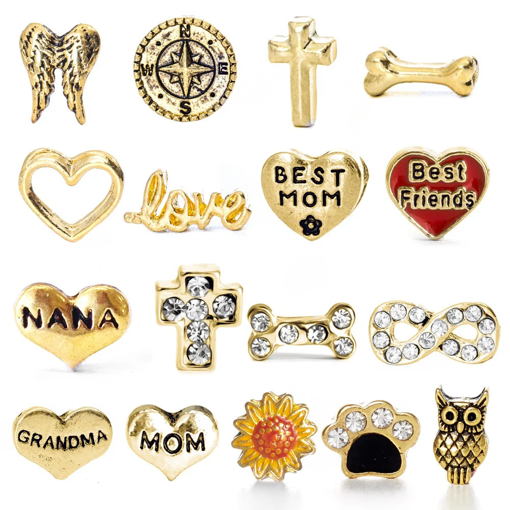 Image of Floating Locket Gold Charms