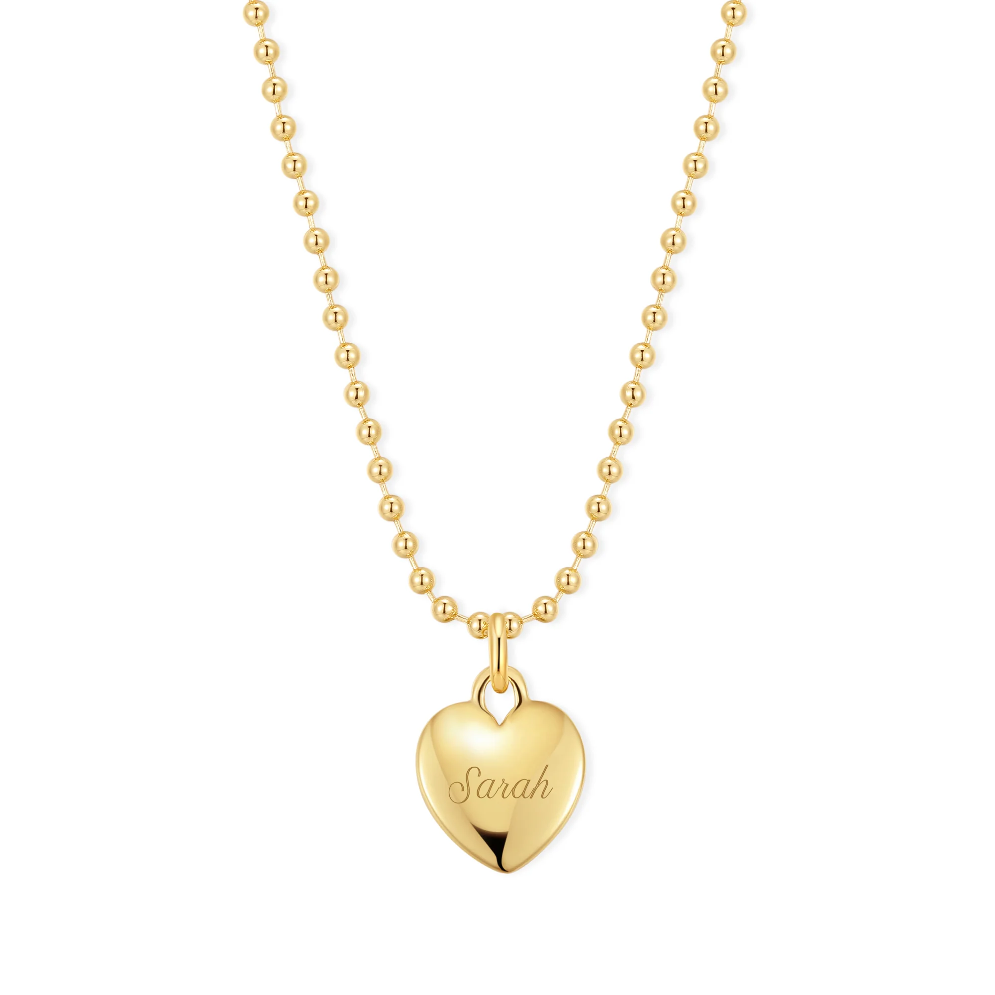 Image of Engravable Heart Charm Necklace