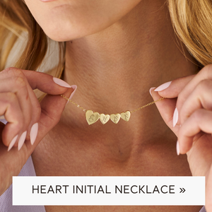 Engravable Heart Initial Family Necklace