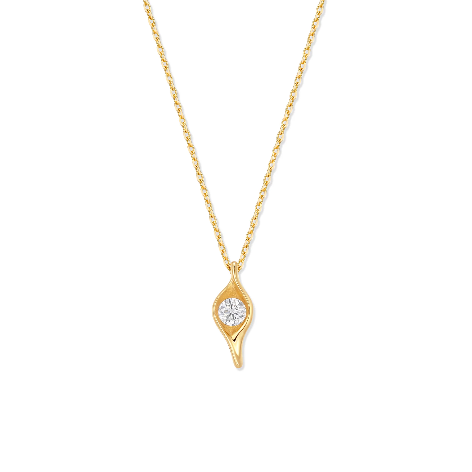 Image of Moissanite Pea and the Pod Necklace