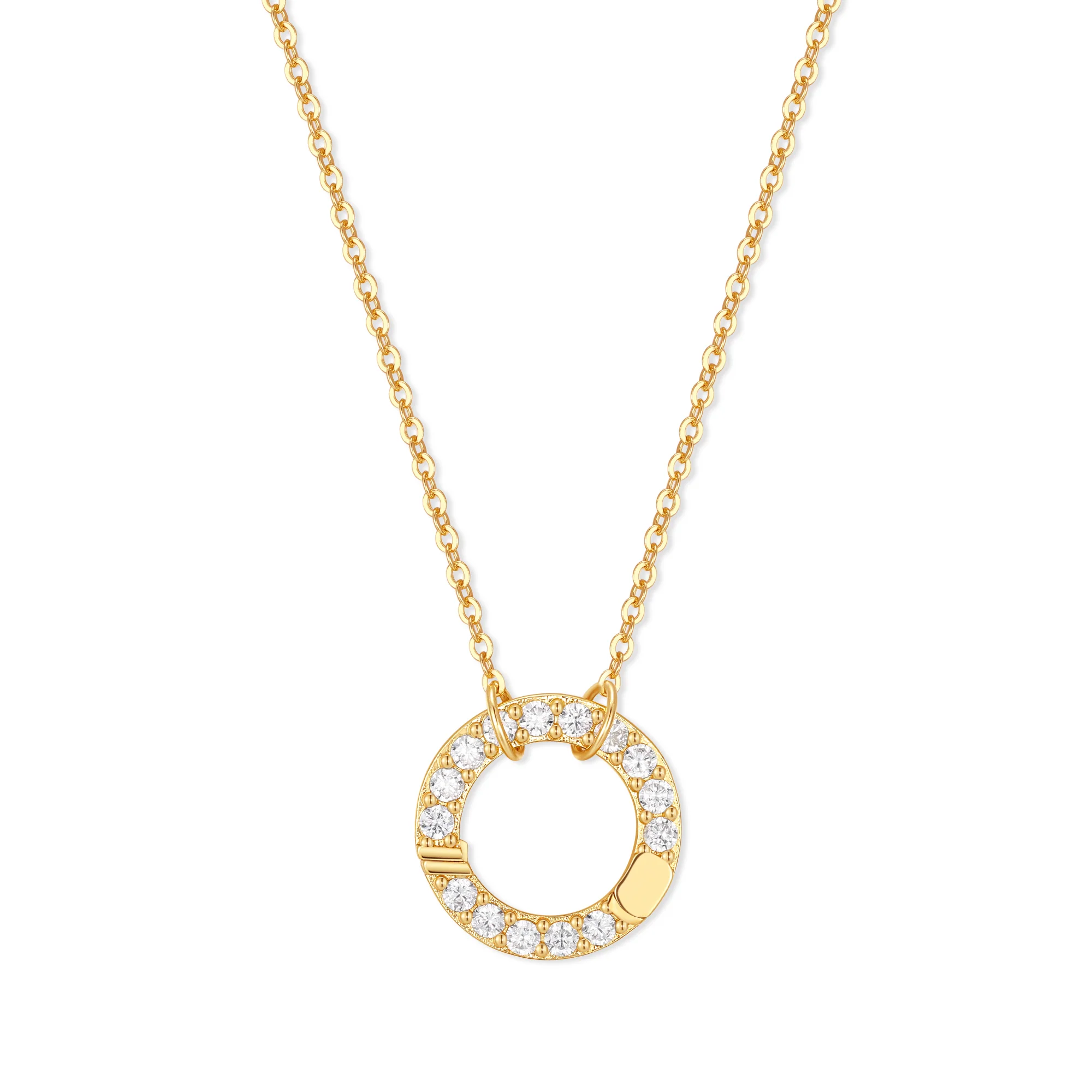 Image of Crystal Charm Chain Necklace