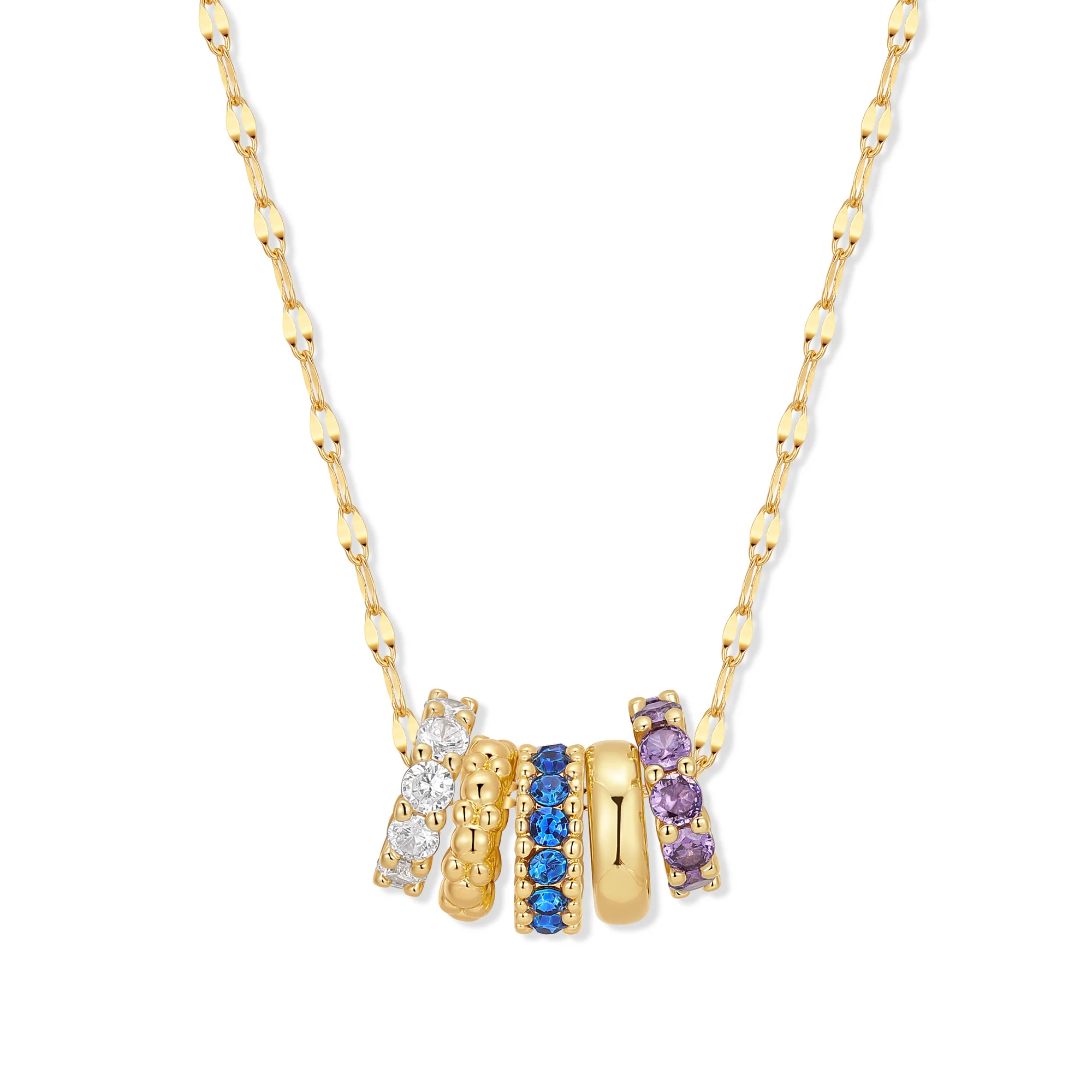 Image of Build Your Own Custom Rondelle Birthstone Necklace