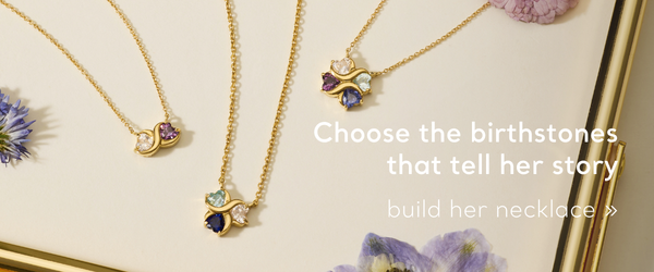 Custom Birthstone Heart Love Necklace