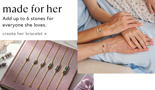 Custom Birthstone Pea in a Pod Bracelet