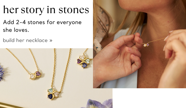 Custom Birthstone Heart Love Necklace