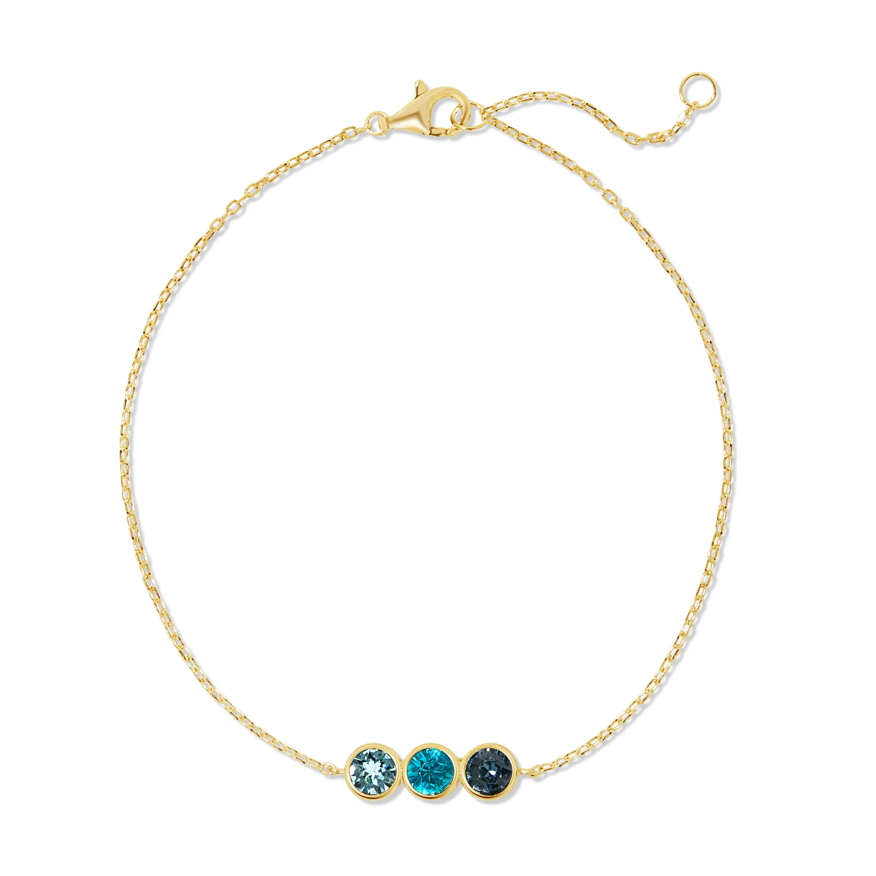 Image of Custom Birthstone Bezel Set Bracelet