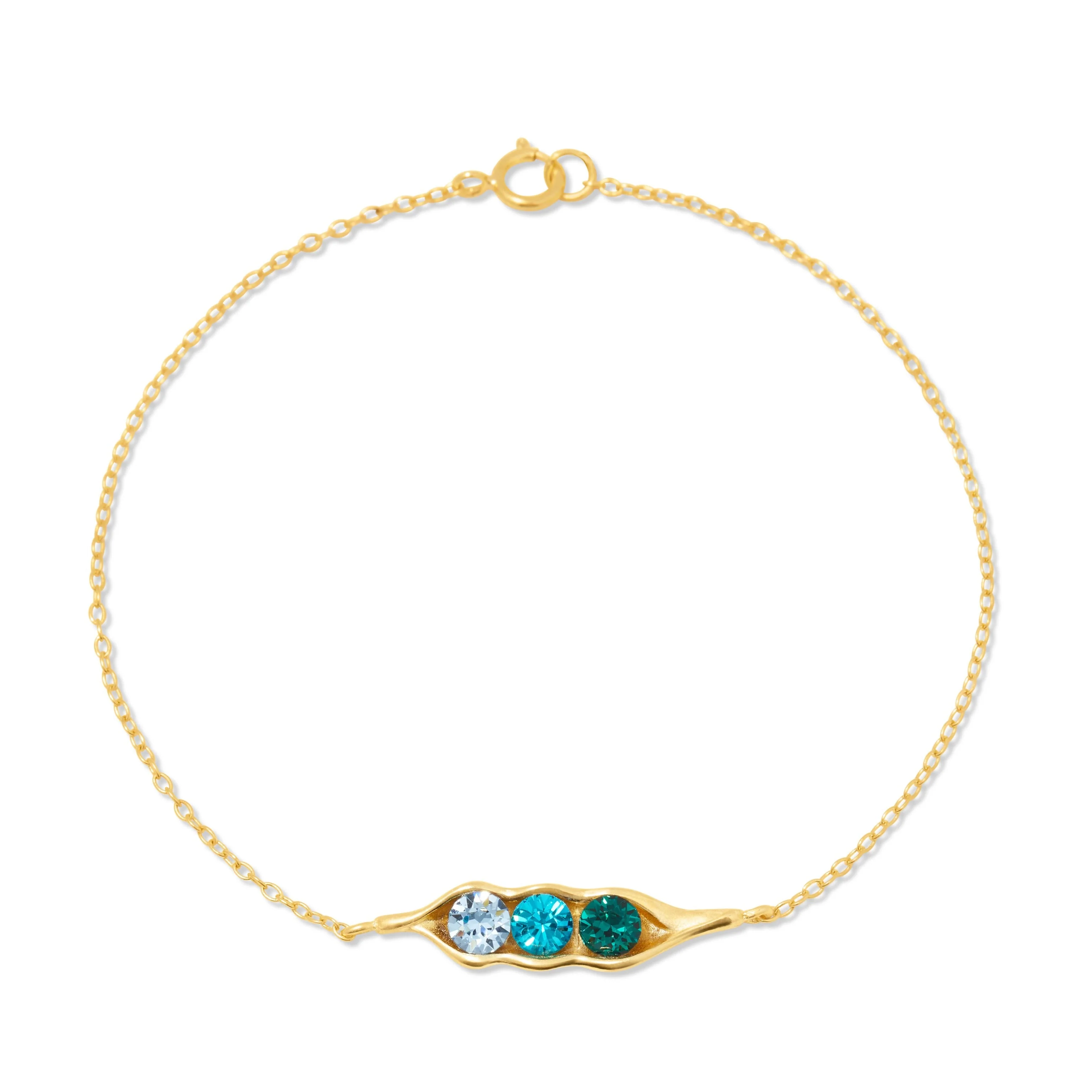 Image of Custom Birthstone Pea in a Pod Bracelet