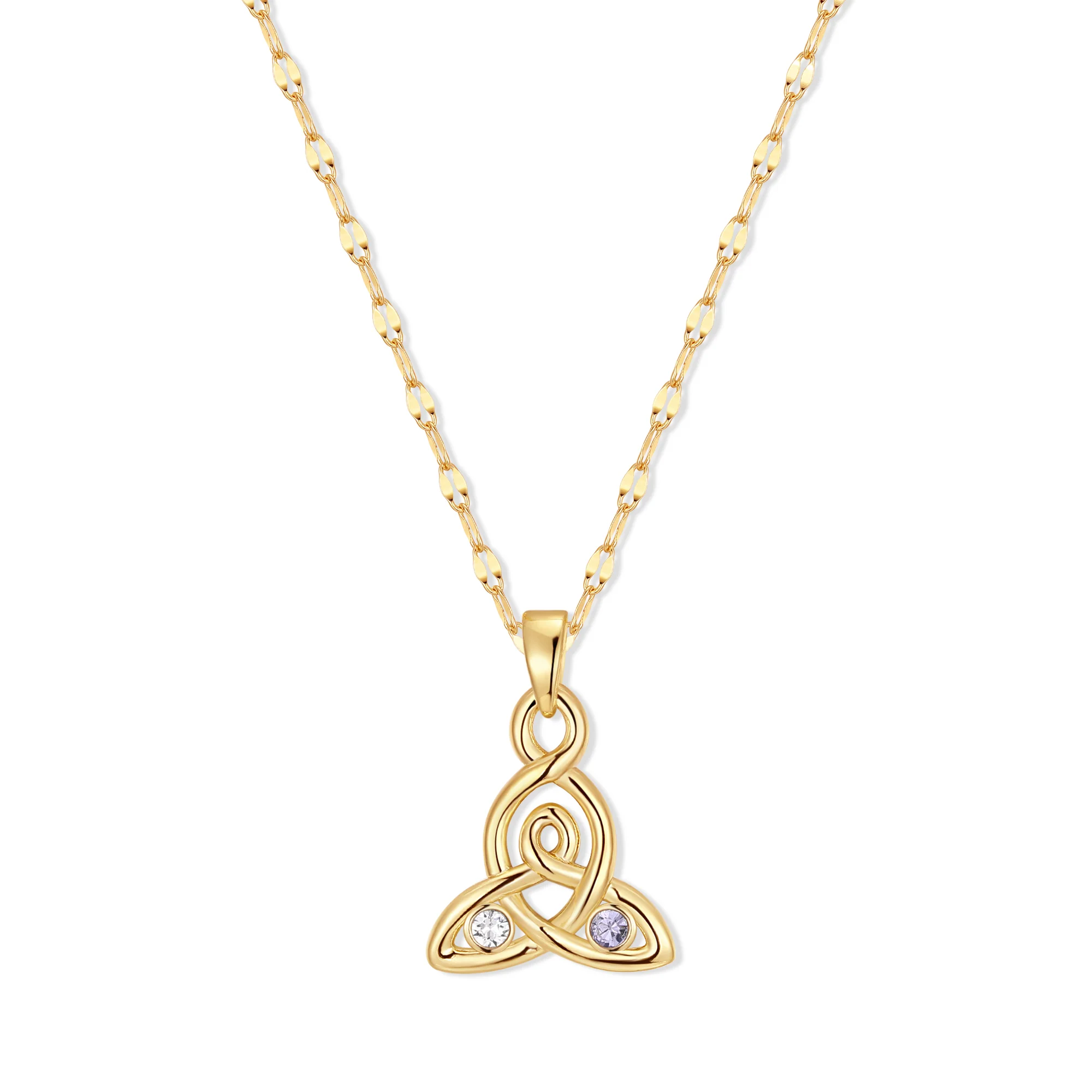 Image of Custom Motherhood Knot Birthstone Necklace