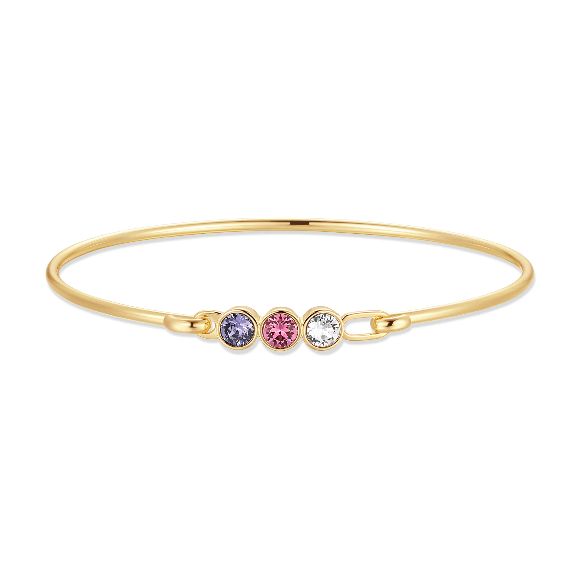 Image of Custom Birthstone Bezel Set Bangle
