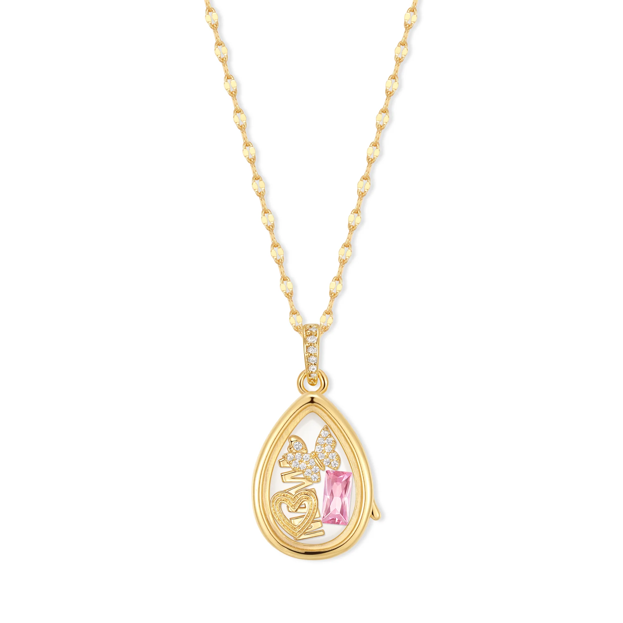 Image of Build Your Own Teardrop Floating Charm Locket