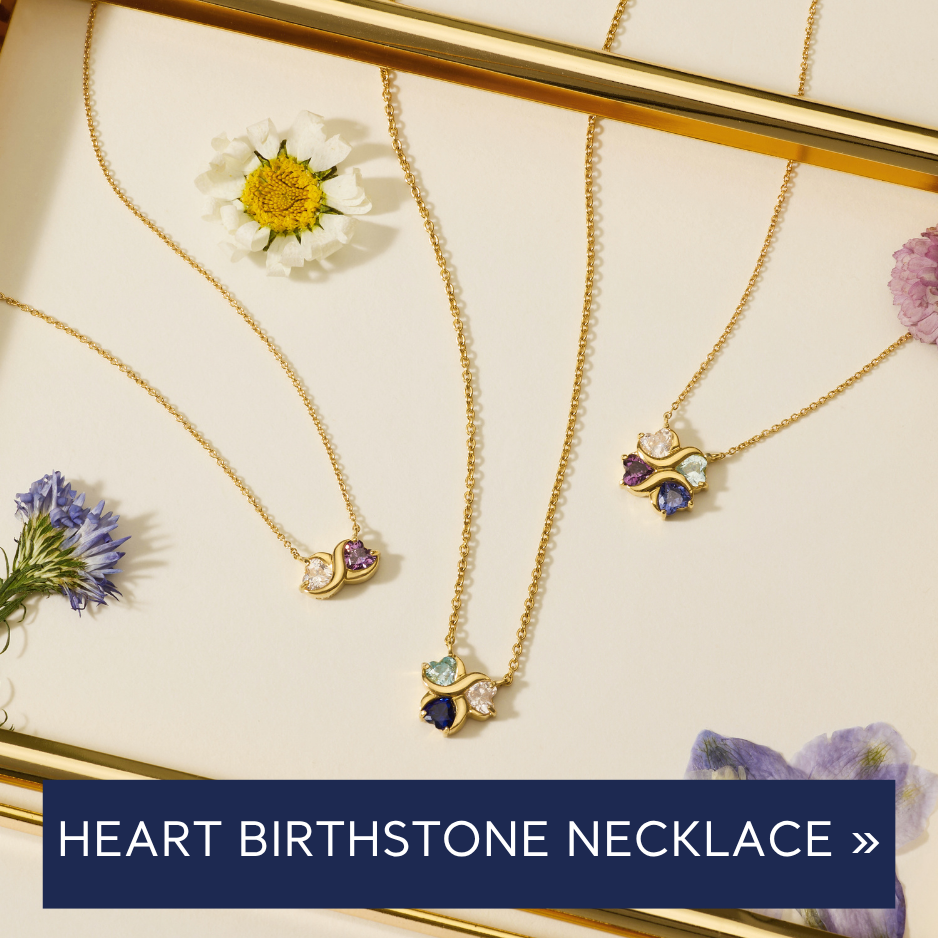 heart birthstone necklace