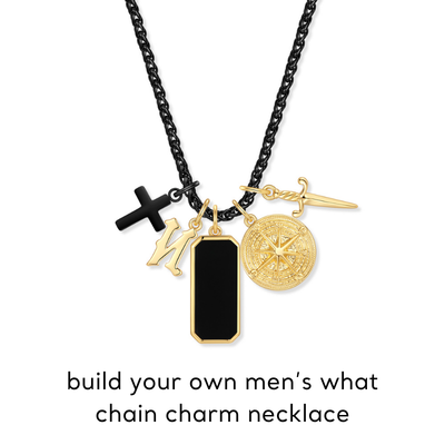 Build Your Own Men's Wheat Chain Charm Necklace