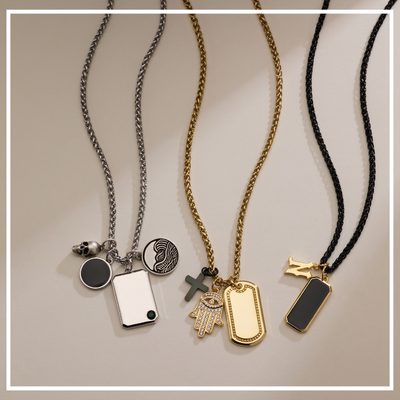 Build Your Own Men's Wheat Chain Charm Necklace