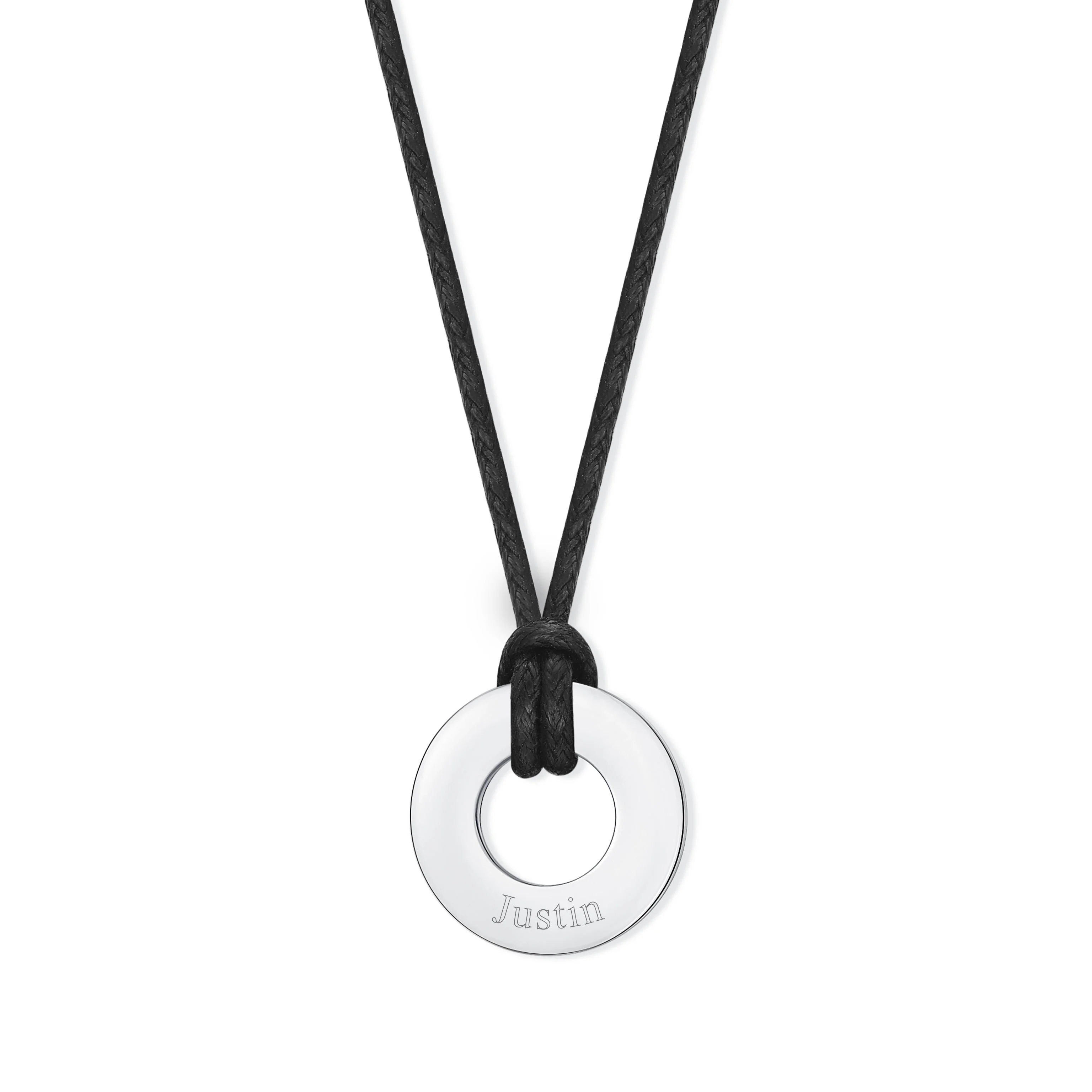 Image of Men's Engravable Circle Pendant