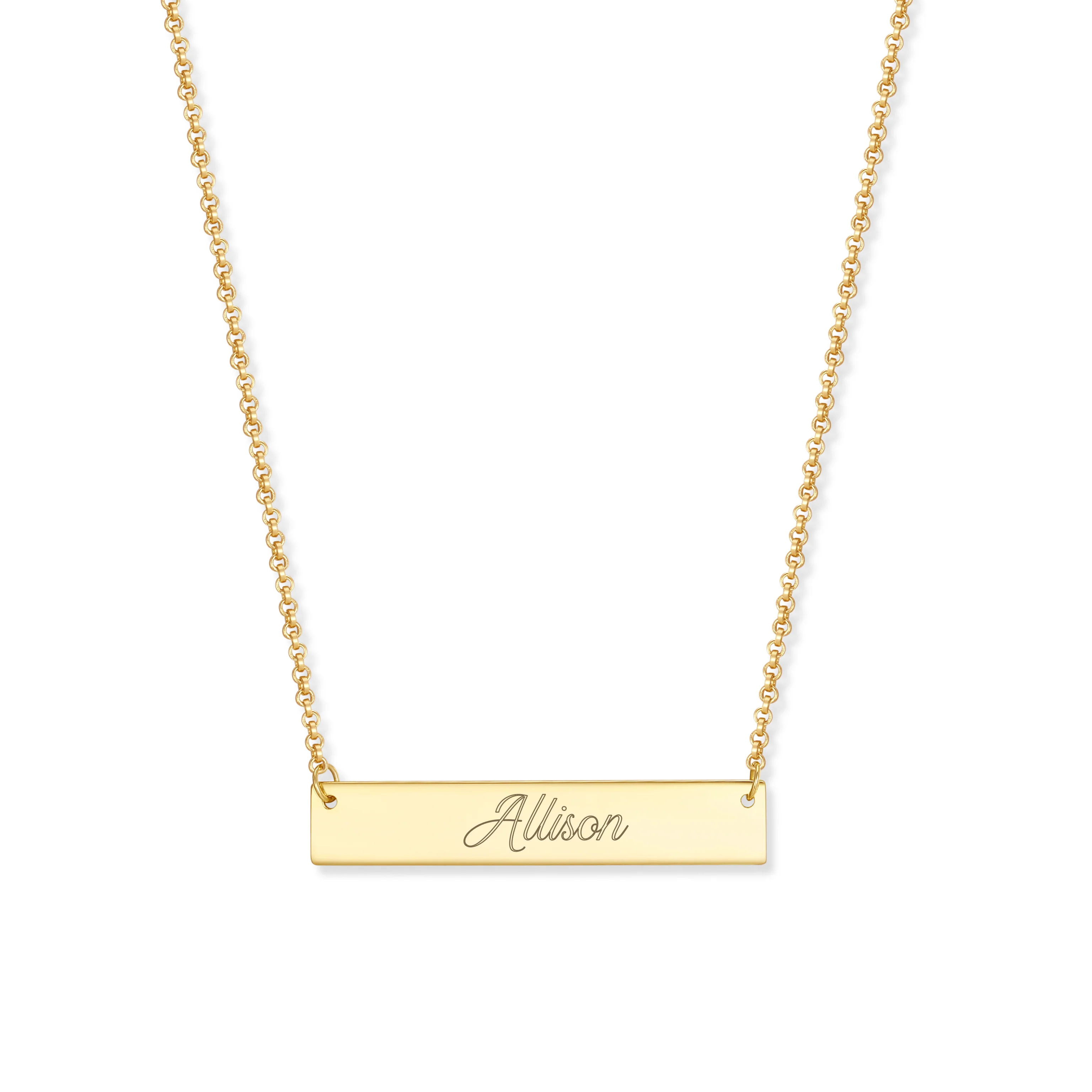 Image of Engravable Petite Name Bar Necklace