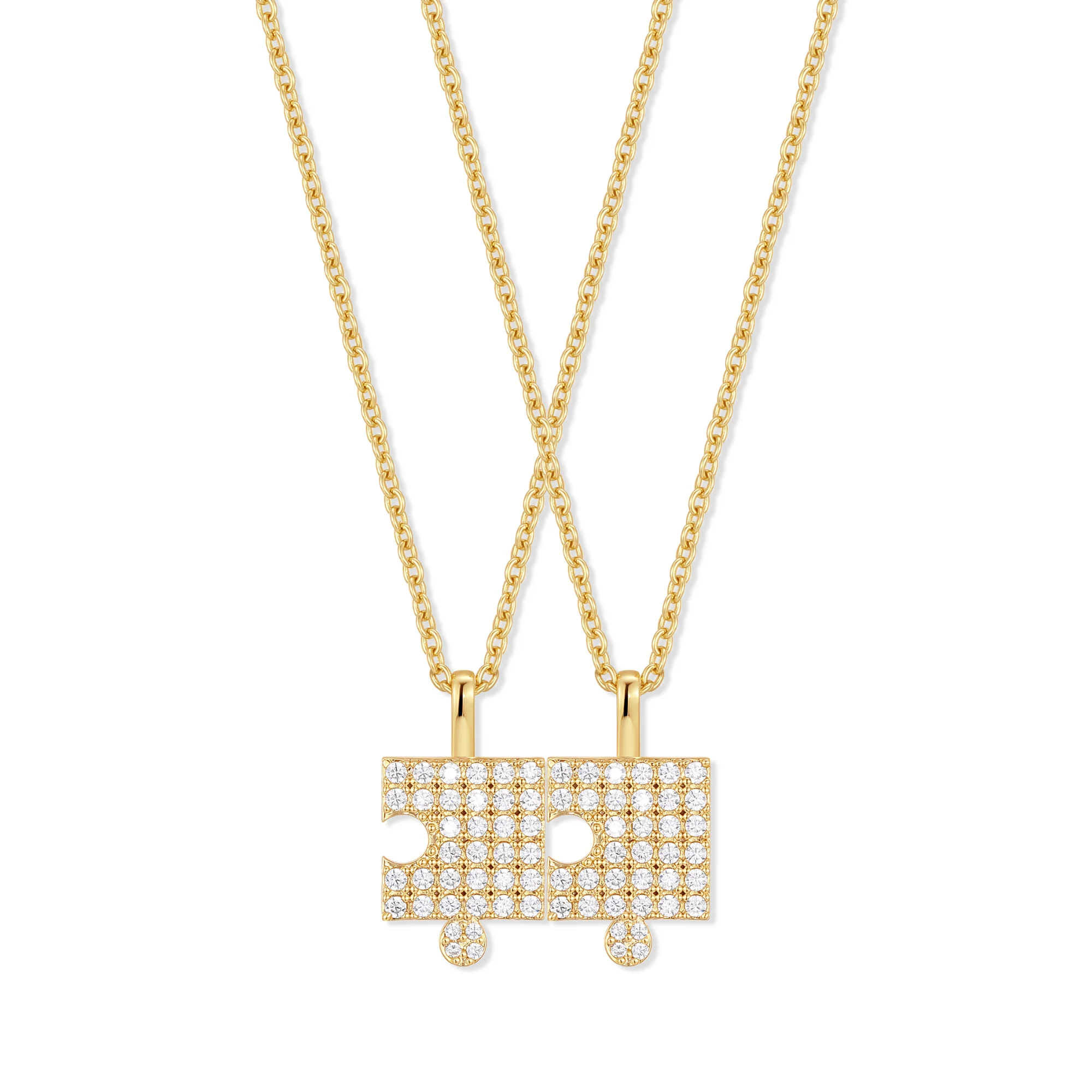 Image of Interlocking Puzzle Piece Necklace