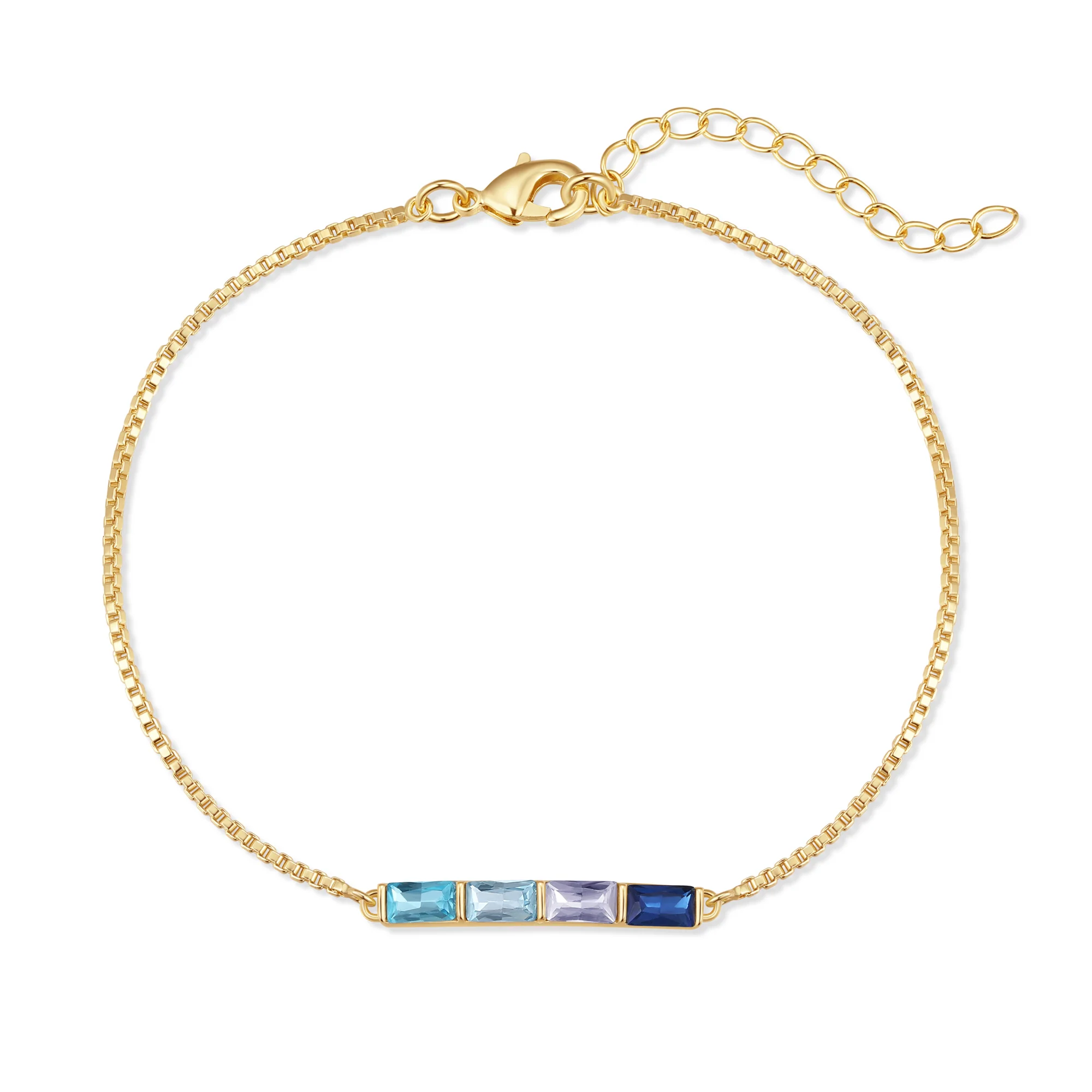 Image of Custom Baguette Birthstone Bracelet