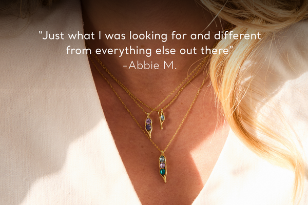 Custom Birthstone Pea in a Pod Necklace