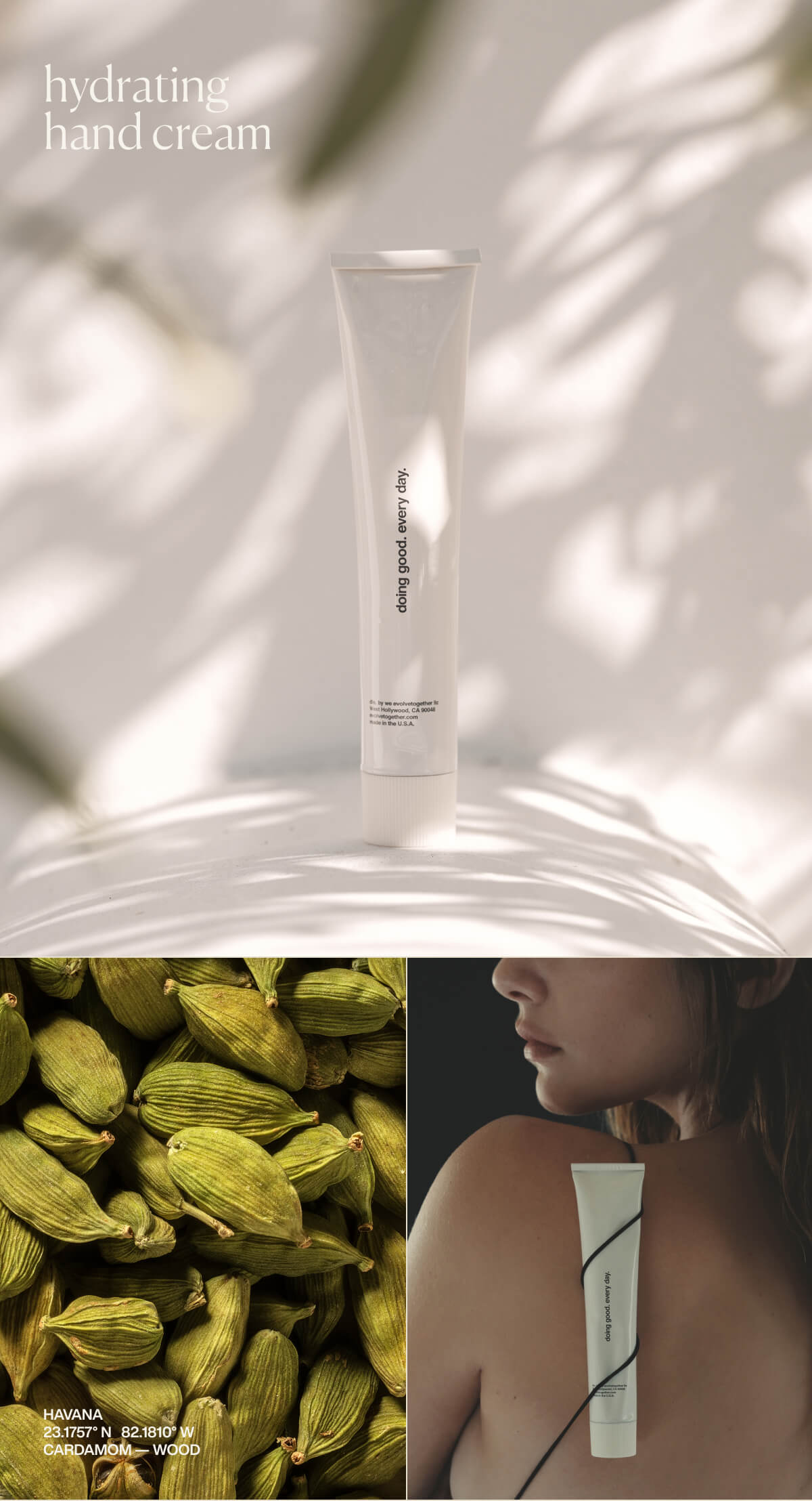 hydrating hand cream | Havana | 23.1757° N 82.1810° W | Cardamom — Wood 