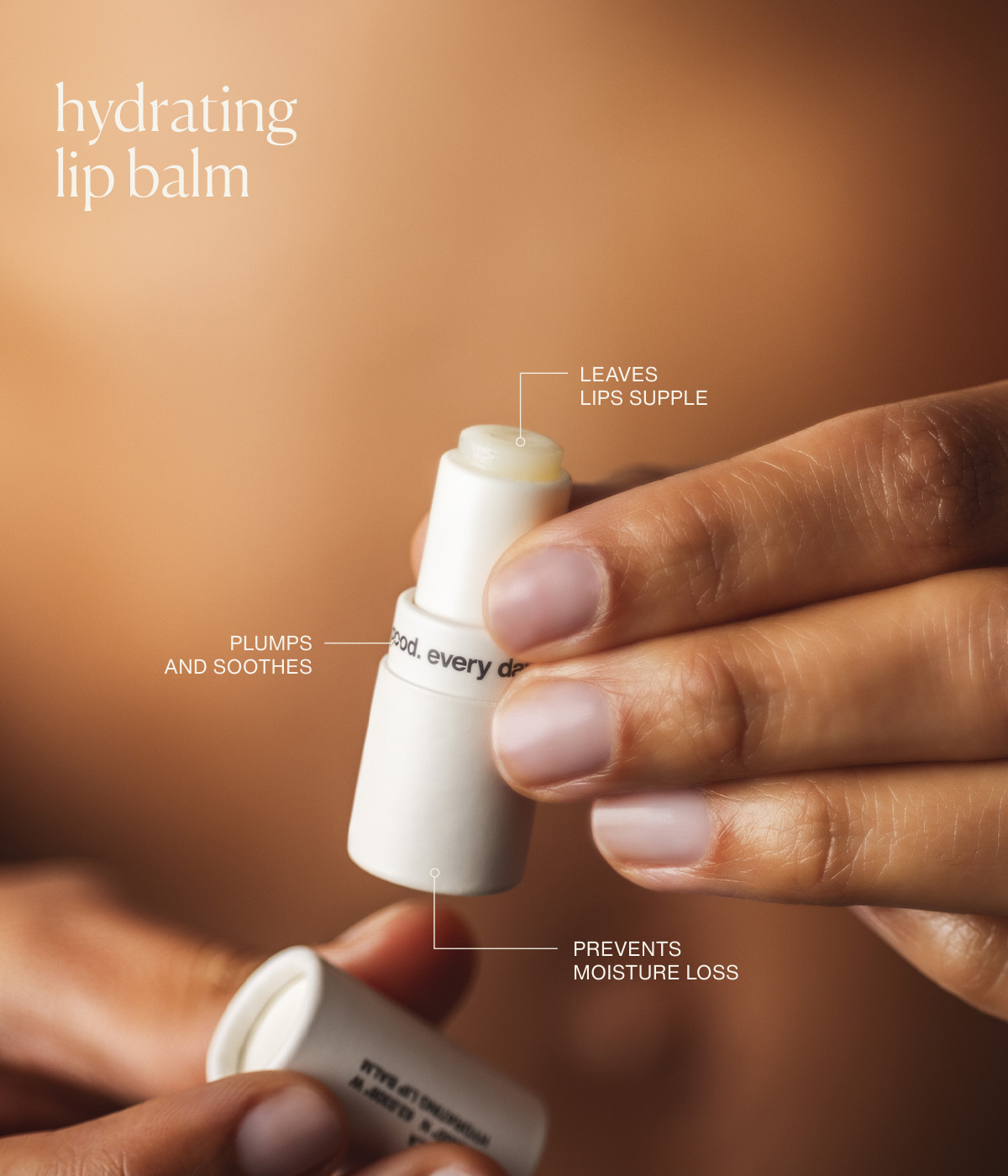 hydrating lip balm | Leaves lips supple | plumps and soothes | prevents moisture loss