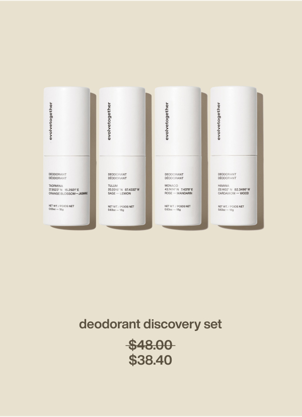 deodorant discovery set | $38.40