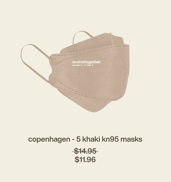 copenhagen - 5 khaki KN95 masks | $11.96